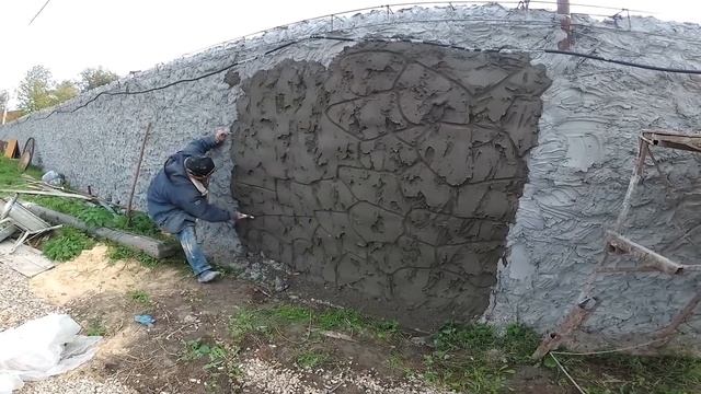 как построить ЗАБОР без кирпича и навыков штукатура, из цемента. как такой забор поломать.