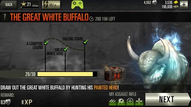 DEER HUNTER 2016 Thanksgiving Feast Mystery event #5 THE GREAT WHITE BUFFALO Final END THE LEGEND