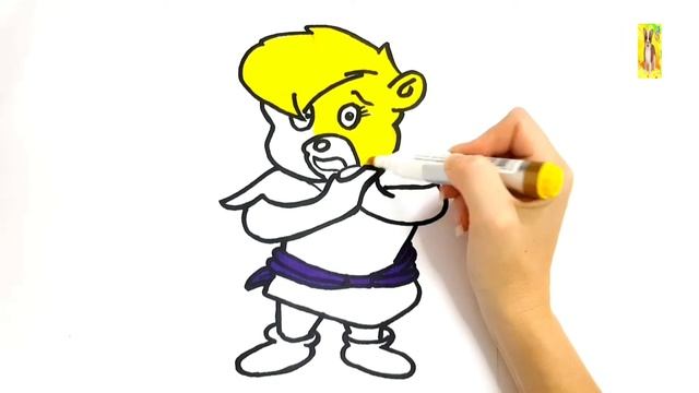 Мишки Гамми.Рисунок раскраска.Мультик рисунок Мишка Гамми.