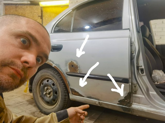 Как восстановить гнилую дверь на авто самому и убрать рыжики своими руками.