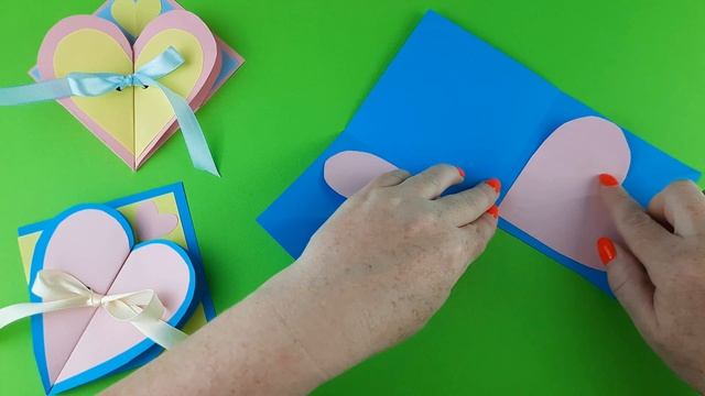 Открытка с сердечком / Открытка на День рождения / Как сделать открытку