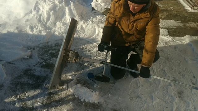 Скребок-отвал для снега на колесах. Своими руками