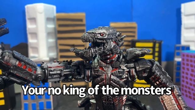 Godzilla vs Kong vs Mecha Godzilla an epic battle stop motion remake 3