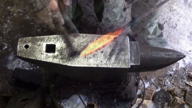 Ковка якутского ножа из советского напильника якутский нож из стали  У10 поковка на заказ
