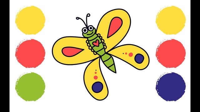 Как нарисовать БАБОЧКУ / Раскраска БАБОЧКА / How to draw a butterfly / Краски раскраски