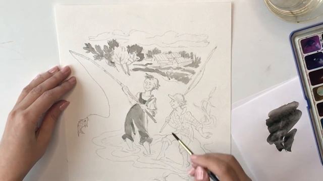 Книжная иллюстрация! Легко и быстро! Как сделать книжную иллюстрацию