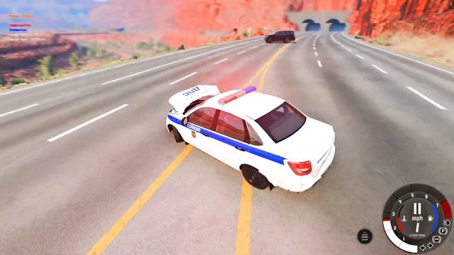 ПОЛИЦЕЙСКАЯ ПОГОНЯ ДПС ЗА БАНДИТОМ - Beamng Drive