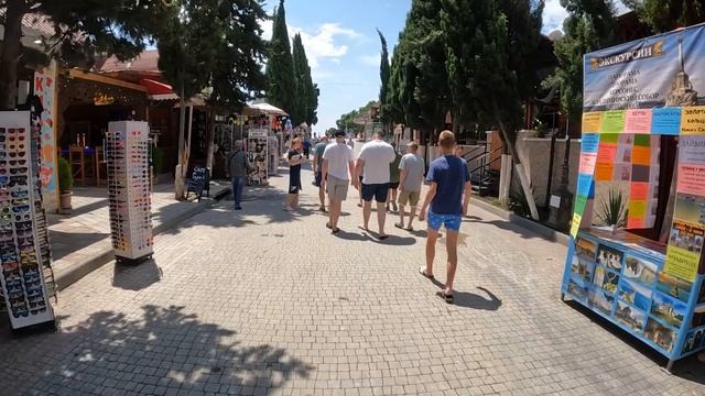 Судак. Крым. Набережная, море и пляж. Столовая. Цены на питание Июль 2023. Наши впечатления о город