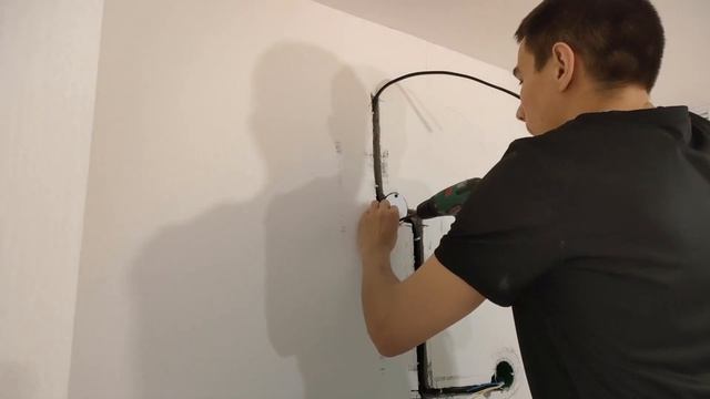 Перенос и добавление розеток на кухне. Все этапы