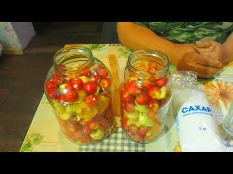 Компот из ранетки и яблок на зиму вкусный !!!