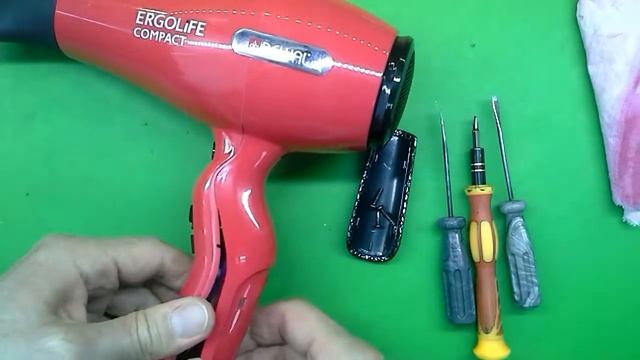 Как разобрать фен для сушки и укладки волос DEWAL ERGOLiFE COMPACT 03-002 Ремонт фена своими руками