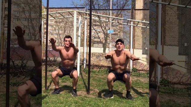 Приседания с выпрыгиванием. Упражнение на ноги