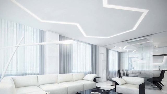 Дизайн-интерьер в стиле хай-тек.Гостиная