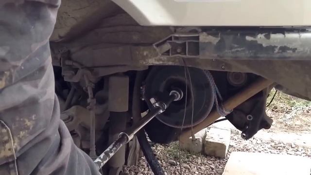 Фиксация шкива коленвала на т4 системой прусик