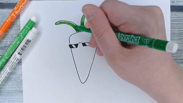 Прикольные рисунки для начинающих - КРУТАЯ МОРКОВКА | Идеи классный рисунков Cool ART #7