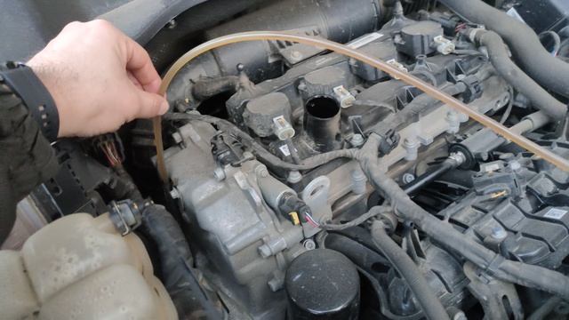 Замена масла через щуп, переход на масло Micking