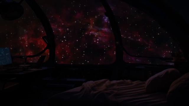 Immersion in space: White noise on a spaceship for relaxation ?