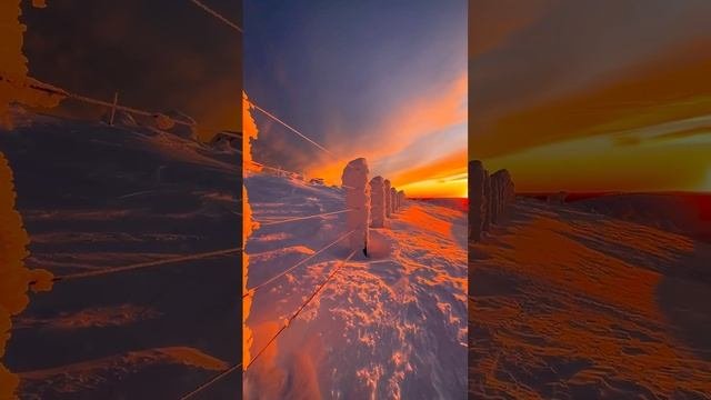 Потрясающий зимний рассвет