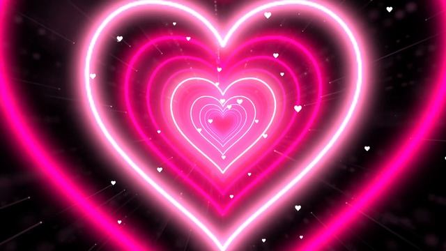 Heart Tunnel?Pink Heart Background | Neon Heart Background Video Loop [3 Hours]-4K
