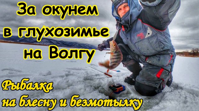 ЛОВЛЯ ПАССИВНОГО ОКУНЯ НА ВОЛГЕ В ГЛУХОЗИМЬЕ /РЫБАЛКА НА БЛЕСНУ ЗИМОЙ/ЛОВЛЯ НА БЕЗМОТЫЛКУ/САМАРА