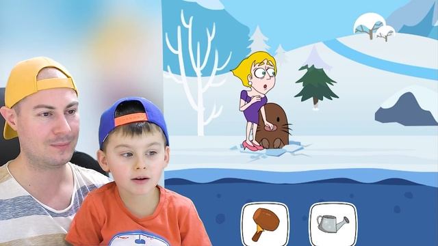 ПОПРОБУЙ СПАСТИ ДЕВУШКУ ! SAVE THE GIRL Девушка-гений Girl Genius! | ИГРАЗАВР