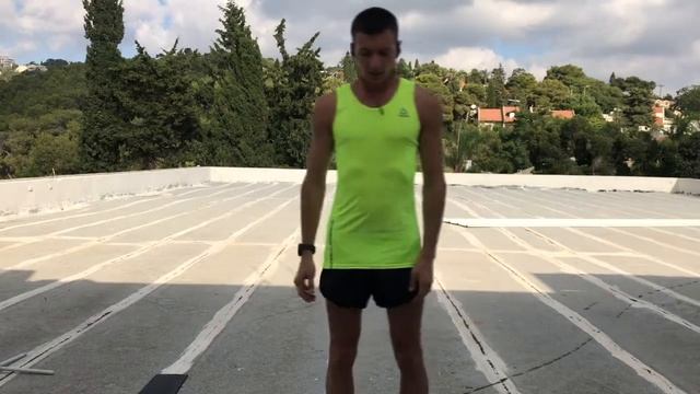 Растяжка после бега.