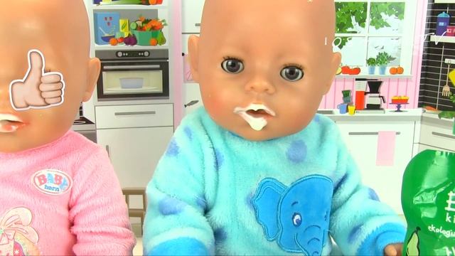 Двойняшки Беби Бон Опаздывают! Сладкий Завтрак Для Миши и Алисы Мультики Как Мама Играет в Куклы