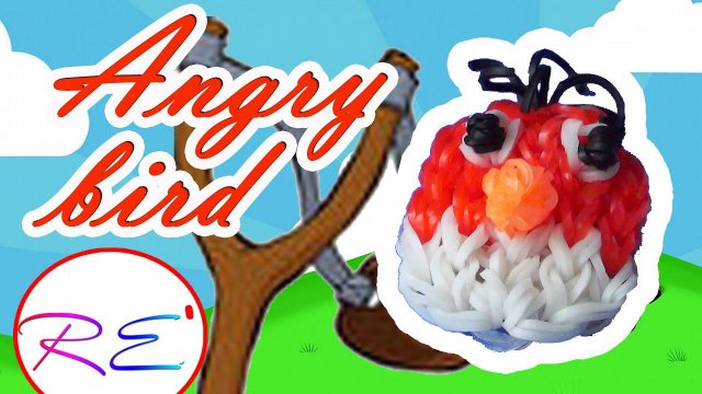 Angry bird Red из серии "Пучеглазики". Уровень новичок. RE'зиночки - rainbow loom