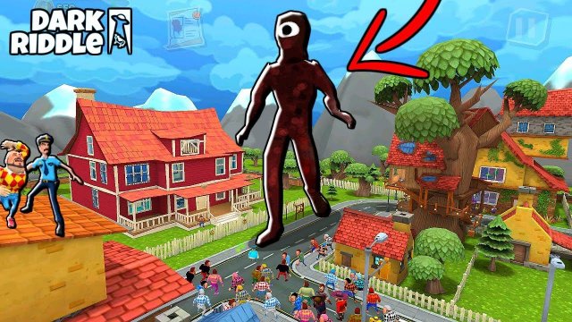 МОНСТР 1000 ДВЕРЕЙ ПРИВЕТ СОСЕД! Новые ТАЙНЫ в Dark Riddle роблокс doors roblox