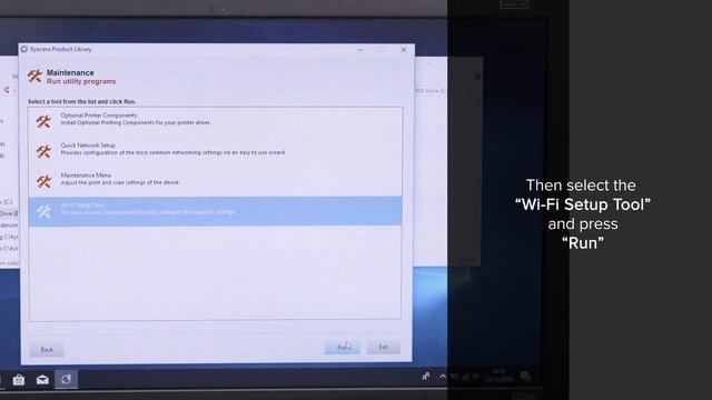 KYOCERA ECOSYS P5026cdw - WiFi Setup