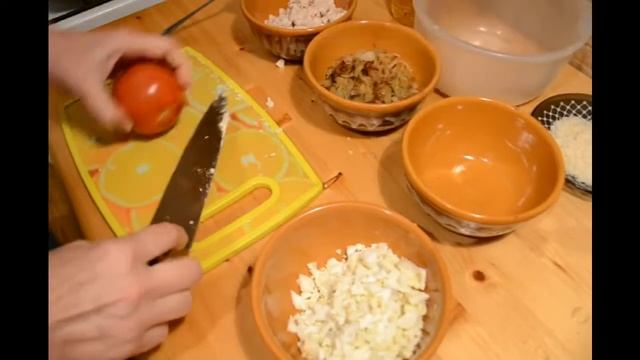 САЛАТ С БЕЛЫМИ ГРИБАМИ.