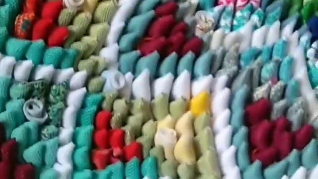коврики из лоскутков ткани ручная работа