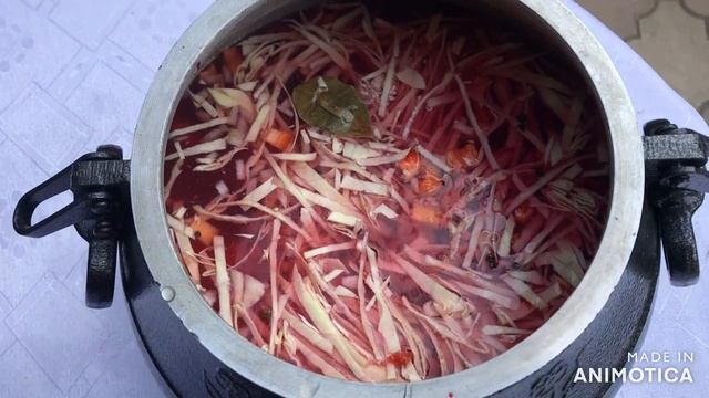 Борщ в афганском казане - Быстро, удобно, вкусно!