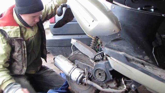 Поломка скутера делаем клапанную крышку