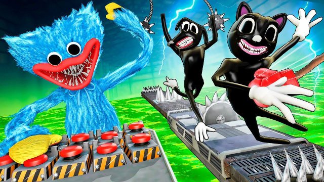 СТРАШНАЯ ИГРУШКА ПРОТИВ МУЛЬТЯШНЫХ МОНСТРОВ! КТО ПОБЕДИТ? ДОРОГА СМЕРТИ С ХАГГИ В Garry`s Mod