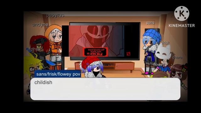 Humantale react to Vhs sans vs Underplayer