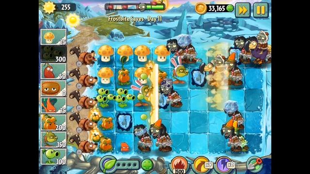 Plants vs Zombies 2 | Frostbite Caves Day 11 | Walkthrough