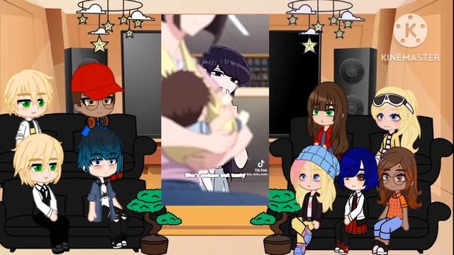 ☆MLB react to Marinette as komi san☆ Gacha club