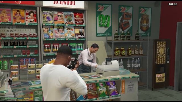 Как ограбить магазин в одиночке ГТА-5