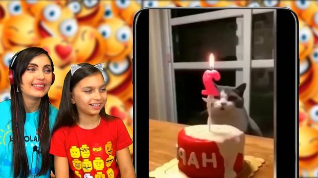 НЕ ЗАСМЕЙСЯ ЧЕЛЛЕНДЖ с КОТАМИ! #3 и Мамой СМЕШНОЙ РОЗЫГРЫШ КОТ МАЛЫШ и ШКОЛА ПРИКОЛЫ Валеришка