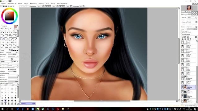 Арт портрет в фотошопе и саи