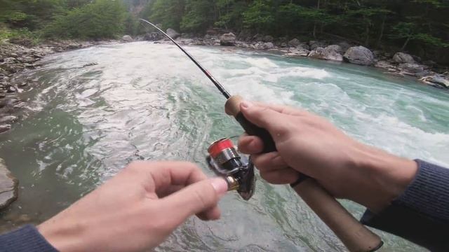 Карачаево-Черкессия! Ловля форели в горной реке 2018