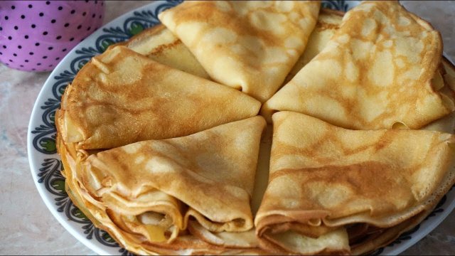 БЛИНЫ бабушкины, тонкие блинчики на молоке получаются всегда