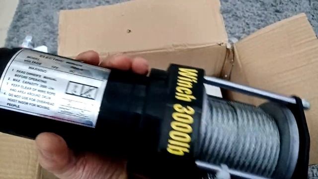 бюджетная Лебедка для квадроцикла и снегохода Electric Winch 3000 lbs/1200kg 12v