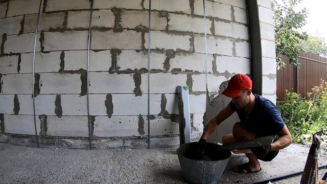 штукатурю стены своими руками. штукатурка стен по маякам. строю сам отделка. ремонт