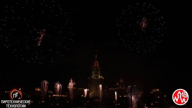 Фейерверк от компании "Большой Праздник" Москва, МГУ, 23.12.2021