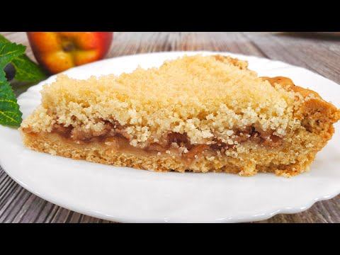 Яблочный пирог со штрейзелем - рассыпчатый и вкусный