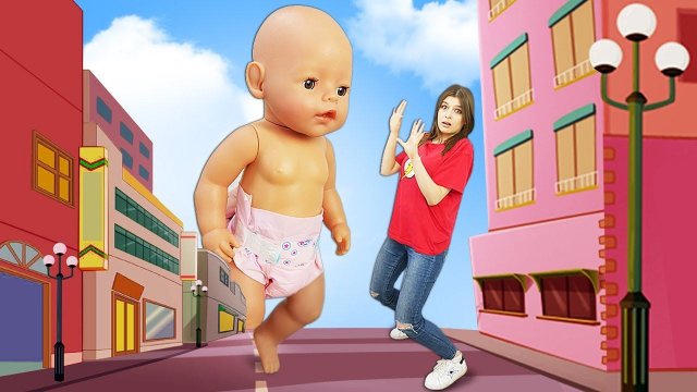 Игры с Беби Бон. Сказочный патруль увеличили ребенка Барби. Смешные видео для девочек