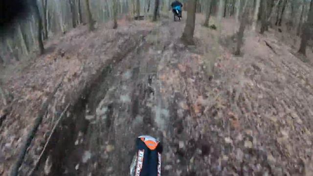Riding single track feat. Breaking rear fender
