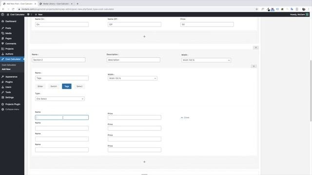 Cost Calculator - WordPress Plugin
